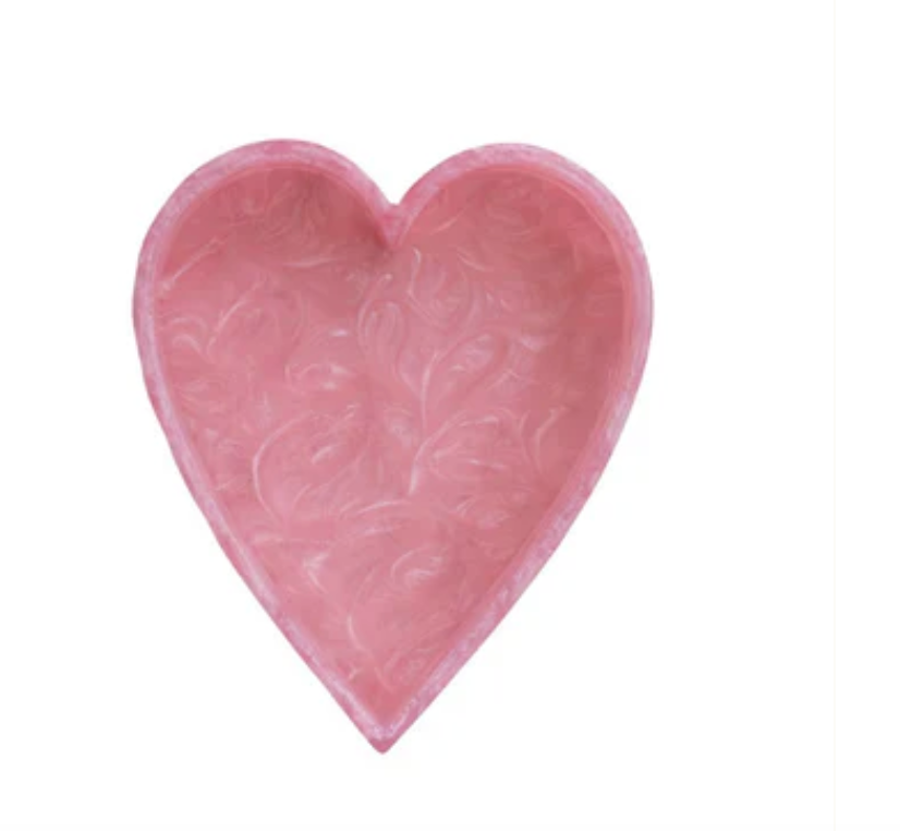 Handmade Marbled Resin Heart Shaped