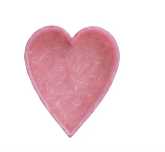 Handmade Marbled Resin Heart Shaped