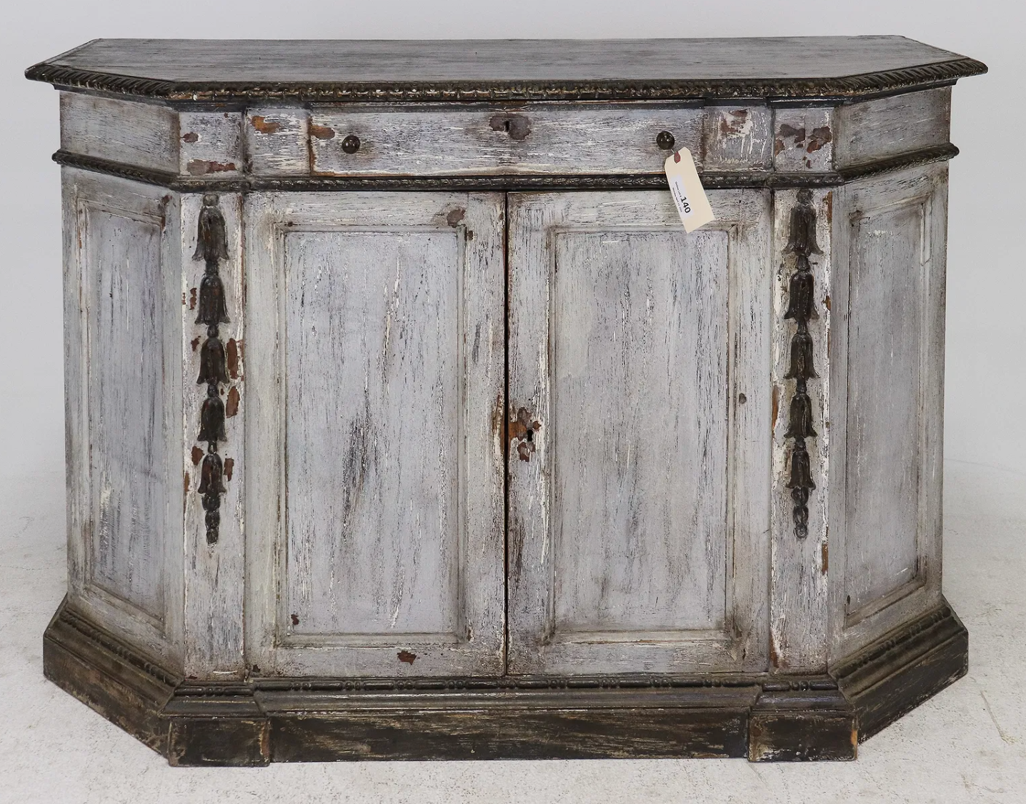 Italian Antique Buffet / Sideboard with Cornered Sides 63x28x42"h