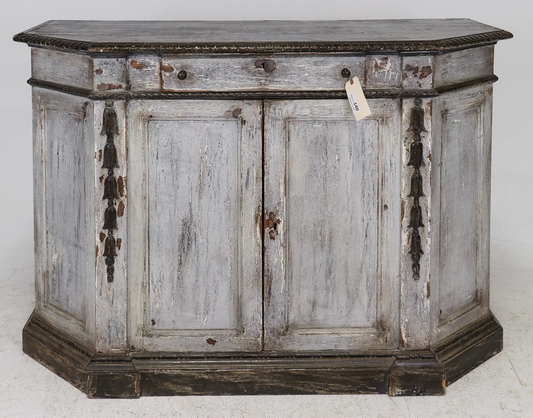 Italian Antique Buffet / Sideboard with Cornered Sides 63x28x42"h
