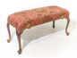 Upholstered Walnut Hall Bench 41x18x19.5"h