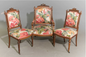 3 pc French Henri II Style Chairs