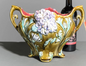French Majolica Jardeniere 12.5x11x9"h