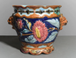 French Majolica Jardeniere 11.5x9.5x8.25:h