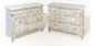 Pair of European Blue & White Chests 36.25x16x30
