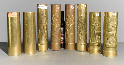 PAIR Trench Art Vases