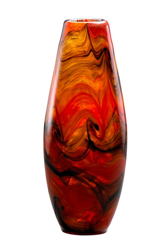 Italian Vase Caramel Swirl 13.5"h