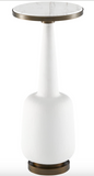 Greta White Drinks Table 24'H