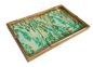 Willow Green Lacquer Tray 13x8.875"