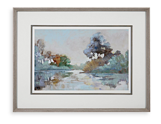 Morning Lake Framed Print 51x39"h