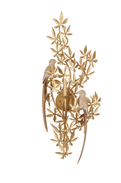 Aviary Gold Wall Sconce - Left