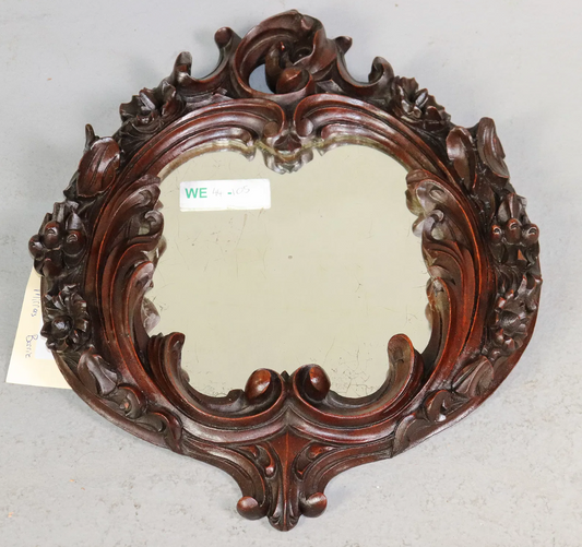 Black Forest Carved Oak Mirror14.5x18.5"h