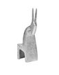 Silver Leaf Antelope Figure 8"h