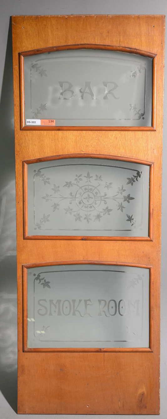 Etched Glass Bar Panel 27.5x73.5"h