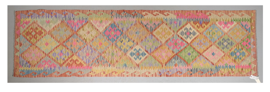 Hand Knotted Kilim Runner 2'1"x10'