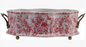 Pink Primrose Planter w/ Ormalu 22x11x7"h