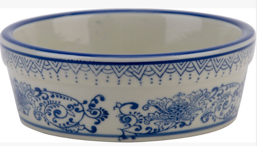 Small B/W Dog Bowl 5"x2"h