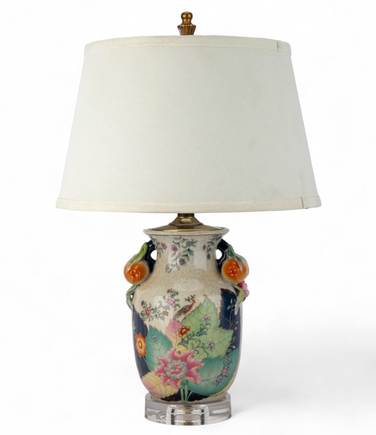 Tobacco Leaf Lamp Acrylic Base 19.5"h