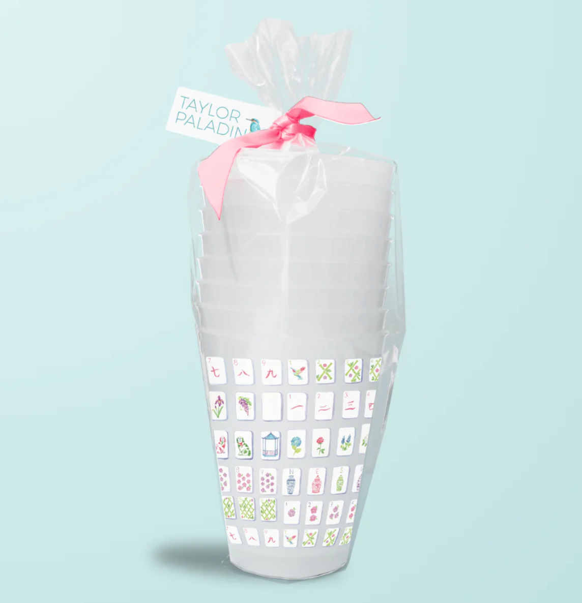 Mahjong Tiles Cups Set of 8