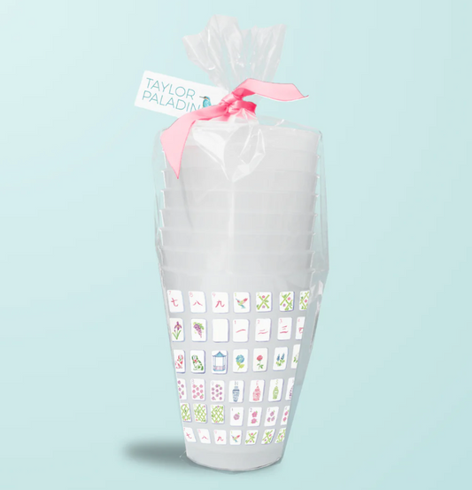 Mahjong Tiles Cups Set of 8