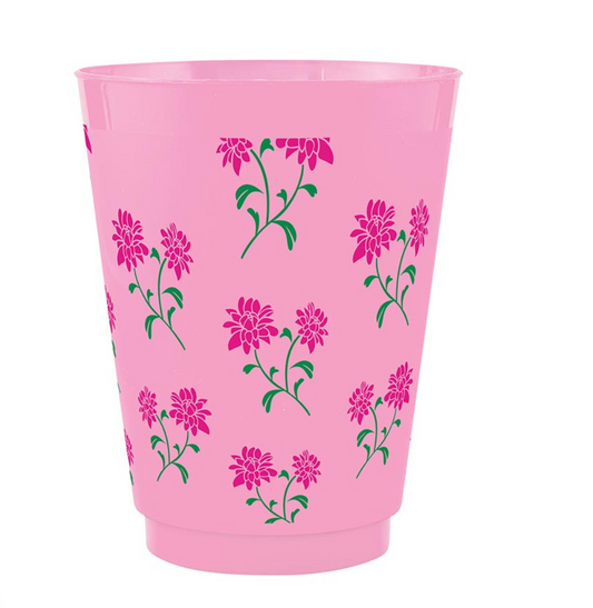 Mahjong Floral Frost Cup Set/8