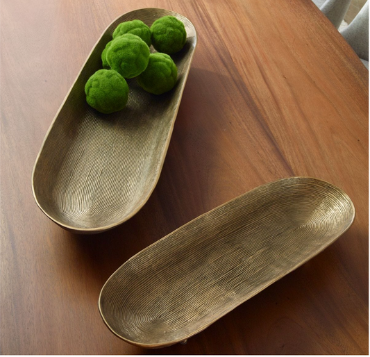 Stratum Bowls Oval Set/2 22x8 & 34x10"