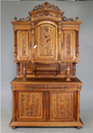 French Carved Walnut Buffet 59x22x104