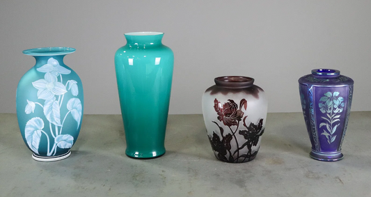 Fenton or Art Glass Vase Asst.