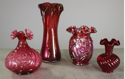 Fenton or Art Glass Vase Asst.