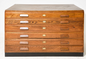 English Ant. Oak Map/Drafting Chest 56.5x35.5x36"h