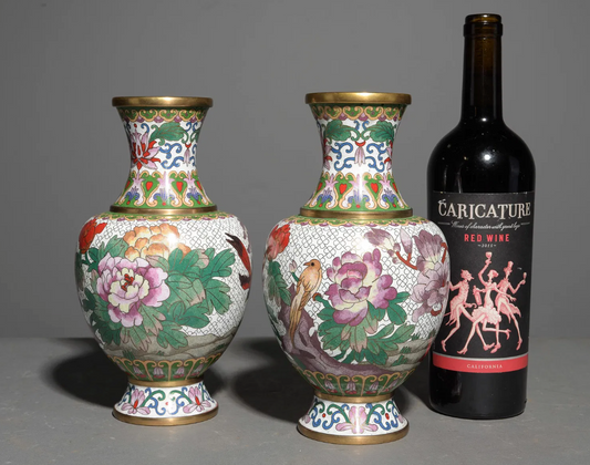 Cloisonne Vase 9.5x5.5"