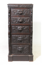 1800s Victorian Green Man Oak Chest 24x18x54"h