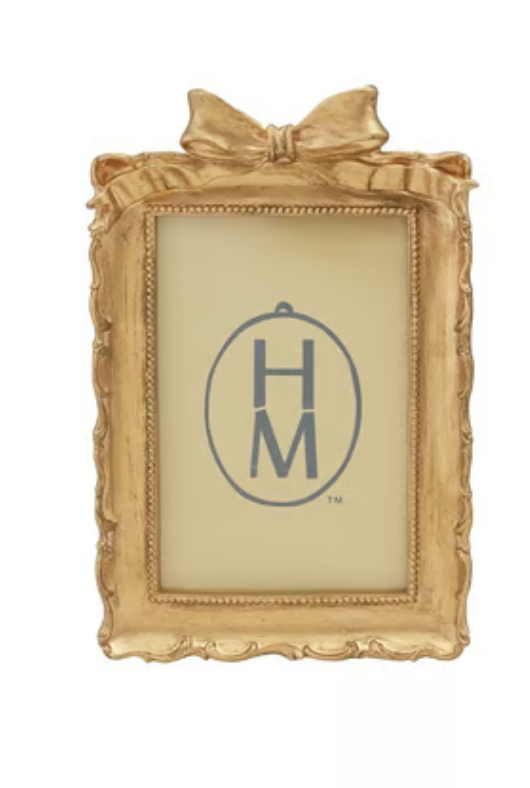 Gold Bow Photo Frame 4x6"