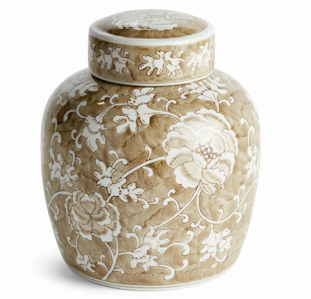 Province Lotus Lidded Jar 9.25"h