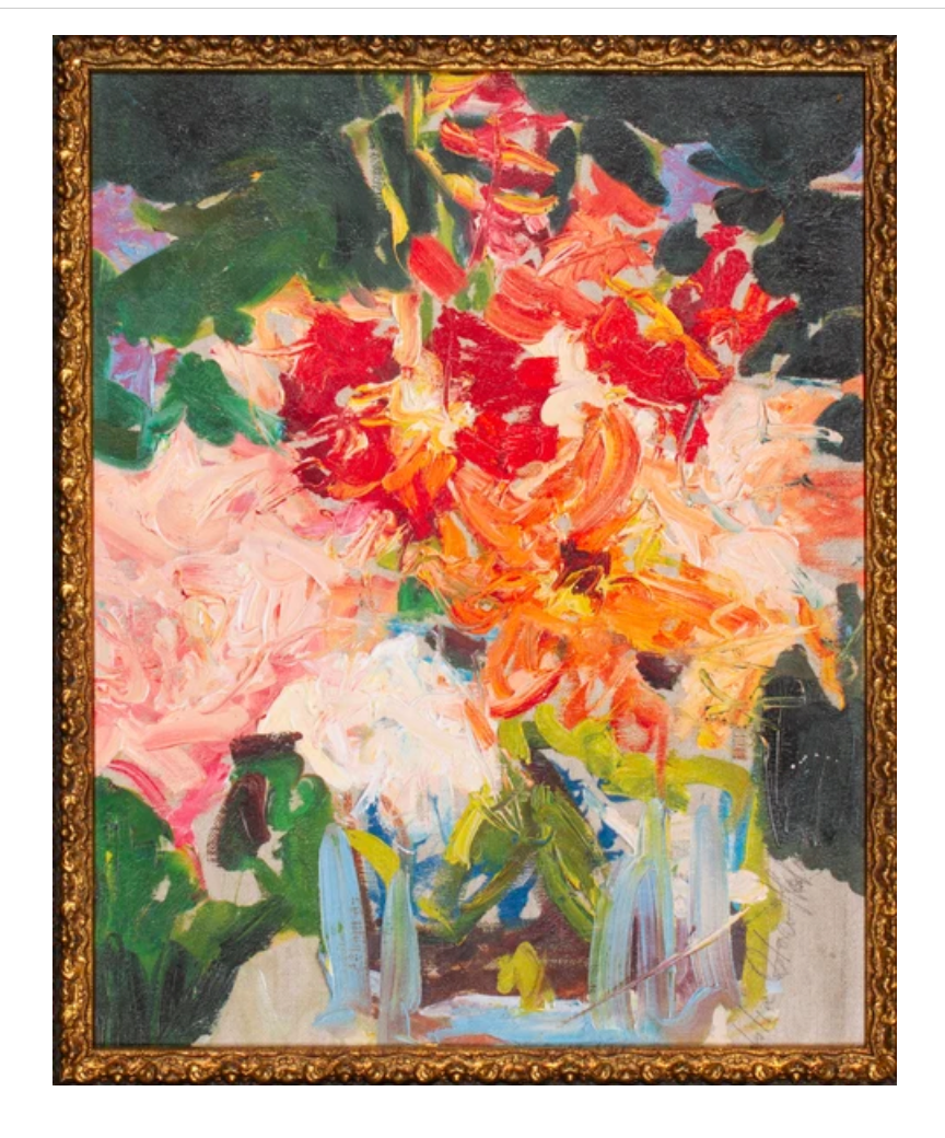 Cottage Flowers 17x21"h
