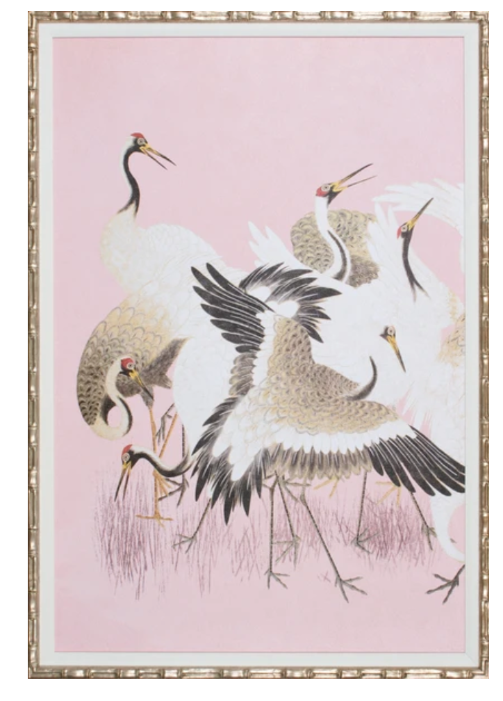 Curious Cranes I 36x52"h