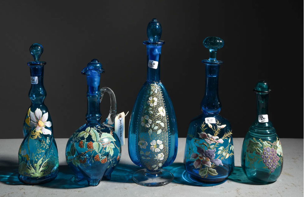 Legras Enameled Decanter Assorted