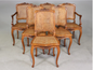 Set of 6 Caned Louis XV Dining Chairs