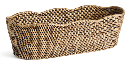 Burma Rattan Oval Cachepot 19.75x8.75x6