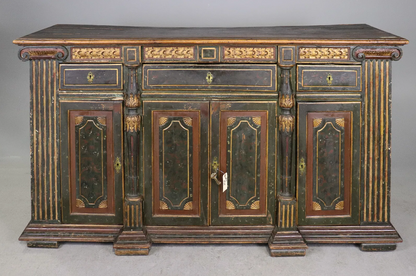 Ant Ital Painted & Gilt Sideboard 71x22x40"h