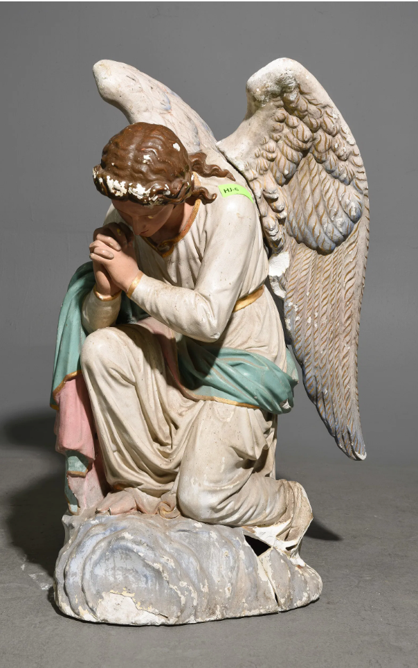 Large Hand Painted Angel Statue 36.5"h