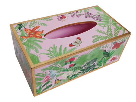 Paradise Garden Rect Lacquer Tissue Box