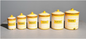 6 Piece French Metal Spice Jars