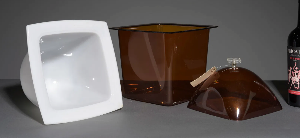 Vtg. Acrylic Ice Bucket - 10x10x14"h
