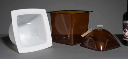 Vtg. Acrylic Ice Bucket - 10x10x14"h