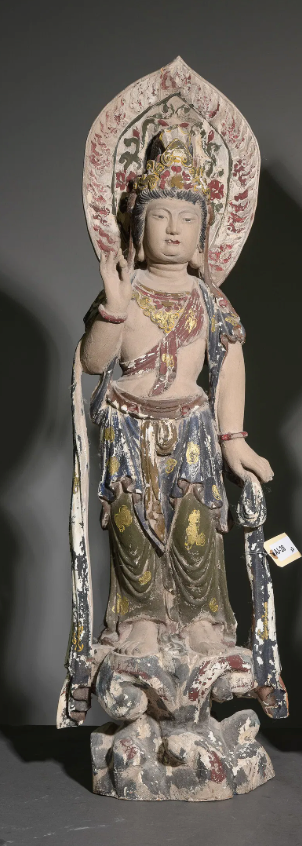 Hand Carved Polychrome Guanyin Statues