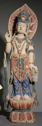 Hand Carved Polychrome Guanyin Statues