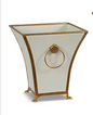 Cream/Gold Metal Container