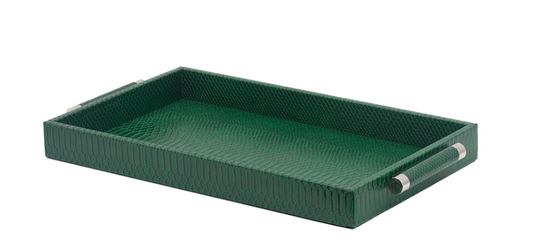 Crocodile Print Trays - Green