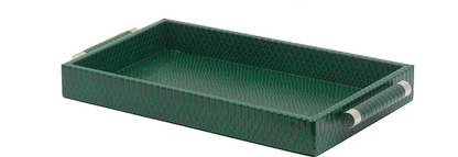 Crocodile Print Trays - Green